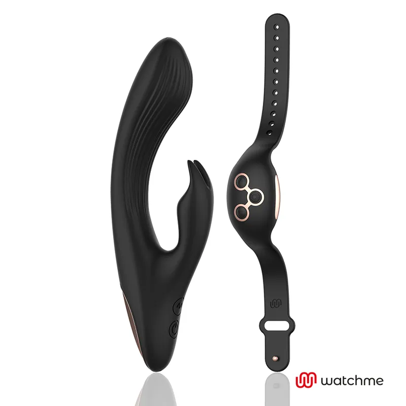 Anne's Desire WatchMe Rabbit vibrator zwart-goud op afstand