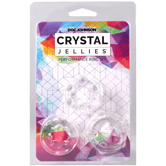The Classics Crystal Jellies penisringen set clear 3 stuks
