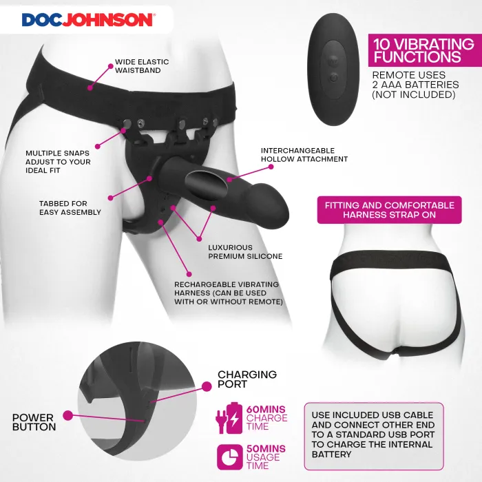 The Classics Body Extensions strap-on set siliconen 4-delig