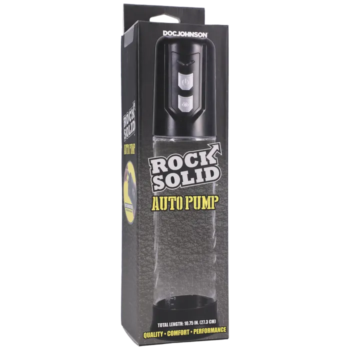 Rock Solid Auto Pump penispomp transparant zwart