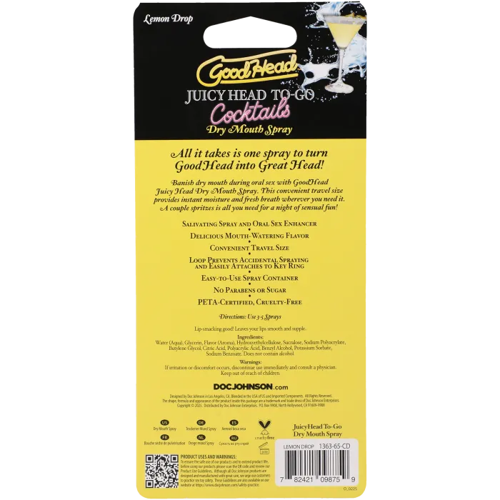 GoodHead Juicy Head Cocktails mondspray lemon drop 9 ml