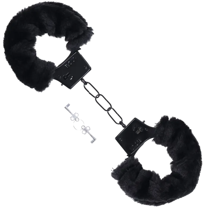 The Classics Merci Fluff Cuffs handboeien zwart bont