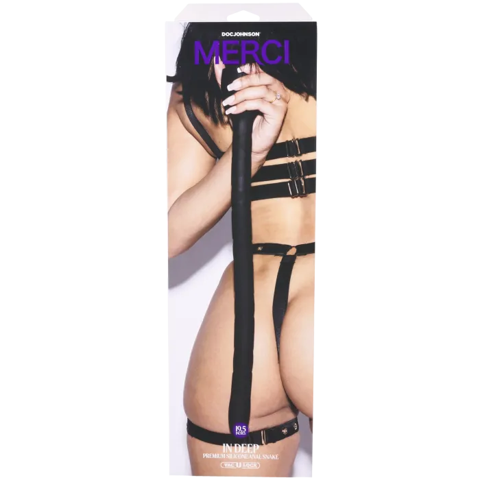 The Classics Merci In Deep anale slang silicone zwart 49 cm
