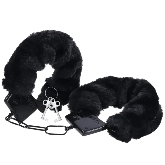 The Classics Merci Fluff Cuffs handboeien zwart bont