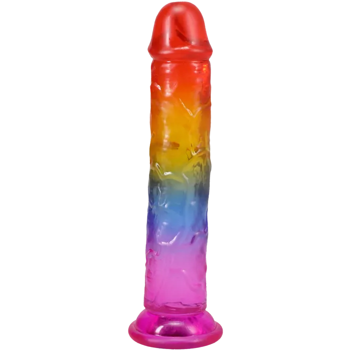 The Classics Crystal Jellies dildo 7 inch rainbow transparant