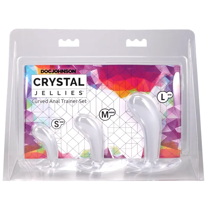 The Classics Crystal Jellies gebogen anale trainer set clear