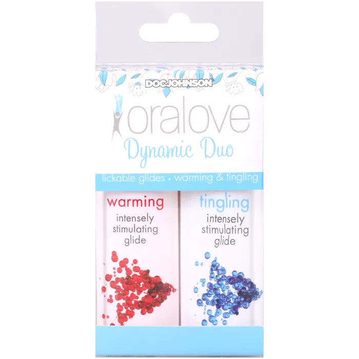 Doc Johnson Oralove Dynamic Duo glijmiddel 2-pack warming