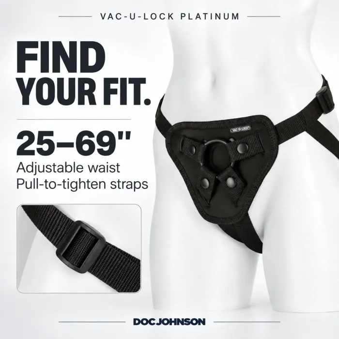 The Classics Vac-U-Lock Platinum Luxe harnas met plug