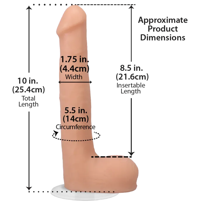 The Classics Signature Cocks Oliver Flynn dildo 10 inch vanilla met zuignap