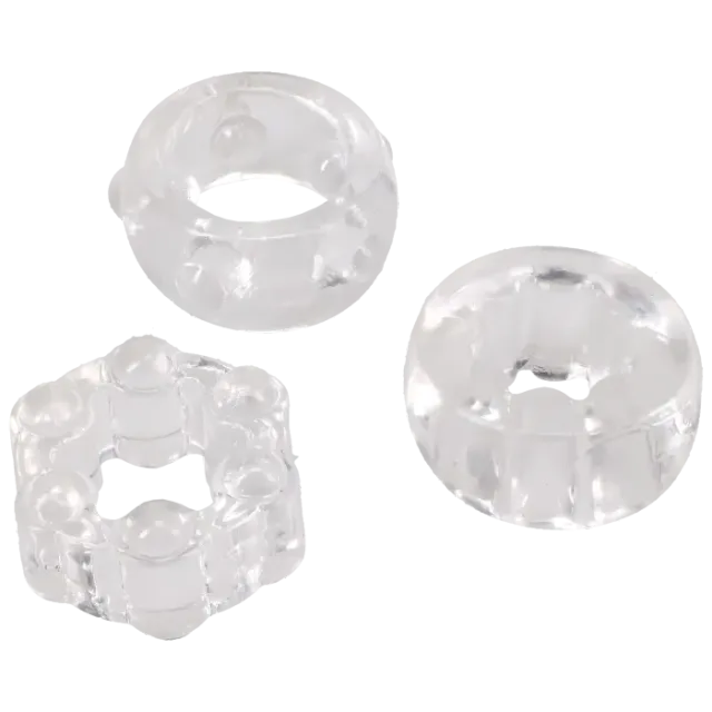 The Classics Crystal Jellies penisringen set clear 3 stuks