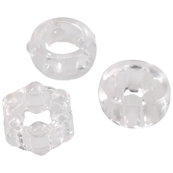 The Classics Crystal Jellies penisringen set clear 3 stuks