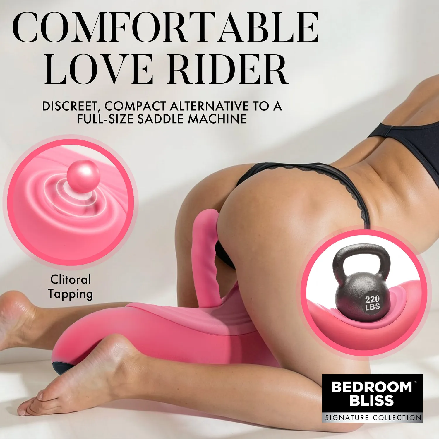 Bedroom Bliss Pleasure Ride Rocking Saddle Seksmeubel 3 Dildo's