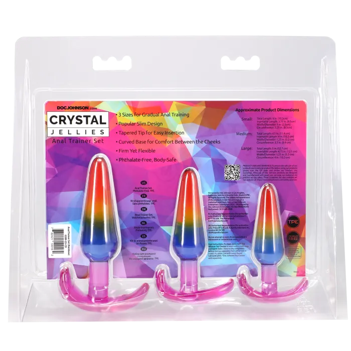 The Classics Crystal Jellies Anal Trainer Set rainbow S/M/L