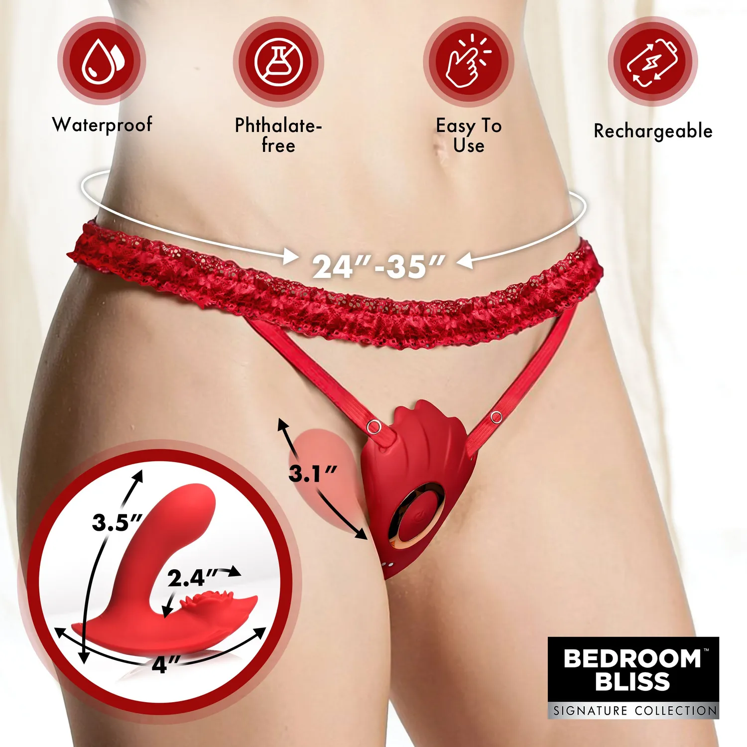 Bedroom Bliss G-Spot siliconen slipvibrator zwart