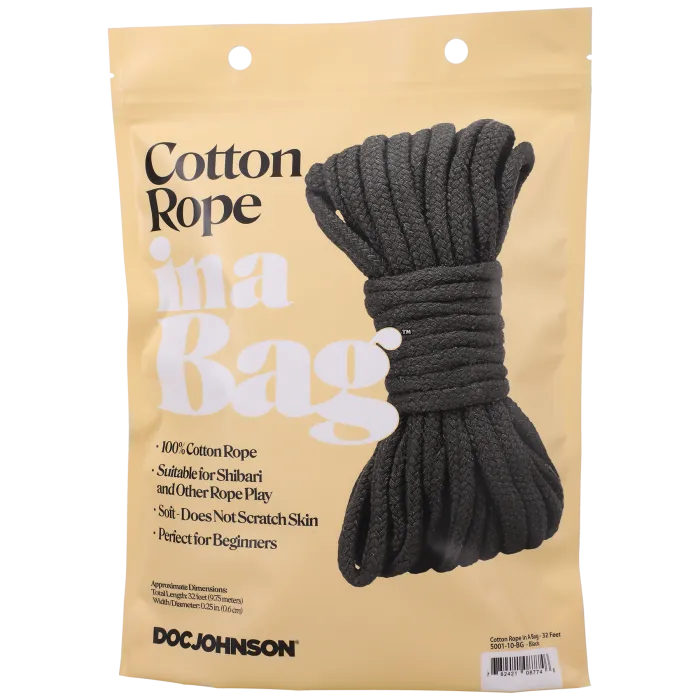 The Classics In A Bag katoenen bondage touw zwart 10 m