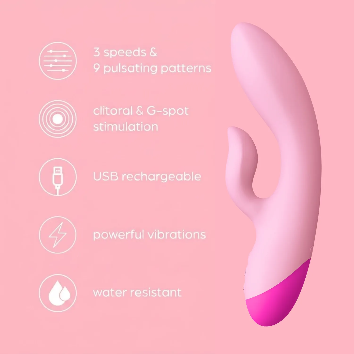 So Divine Self-Pleasure Rechargeable Rabbit vibrator siliconen 12 standen