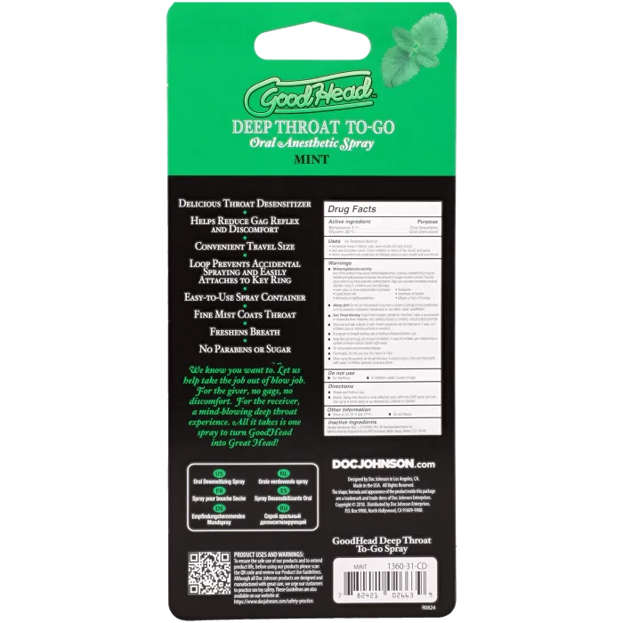 GoodHead Deep Throat Spray keelspray mint 9 ml