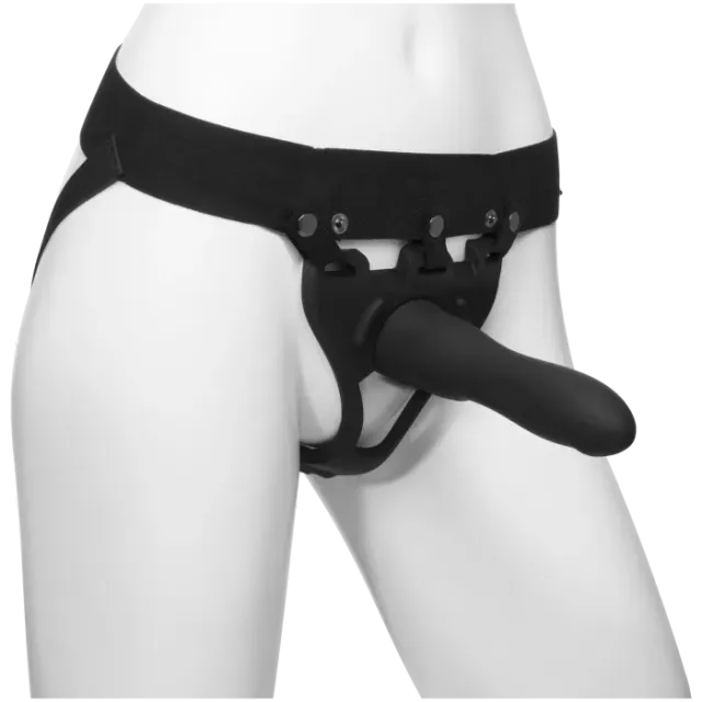 Body Extensions BE Strong voorbindset 19 cm silicone zwart