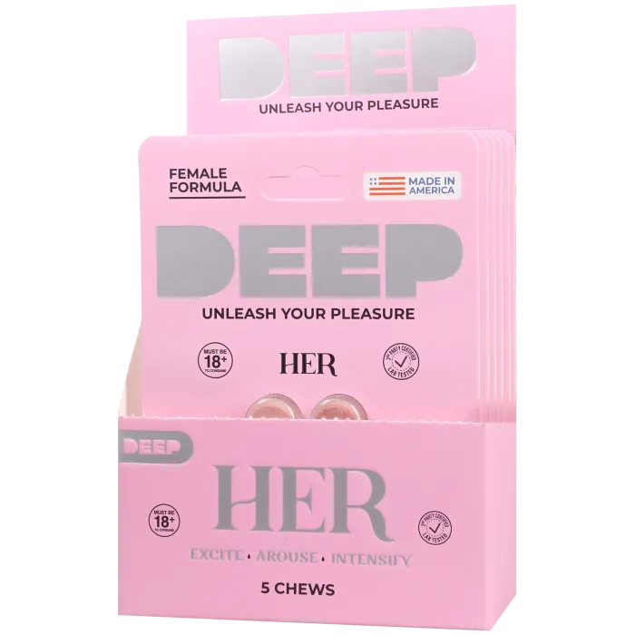 The Classics DEEP Her kauwtabletten 5 stuks aardbei libido