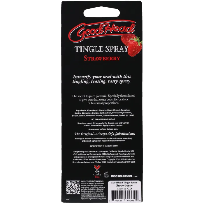 The Classics GoodHead Tingle Spray aardbei 29 ml tintelend