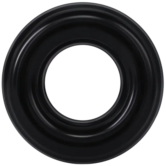Rock Solid Ribbed Donut cockring zwart siliconen