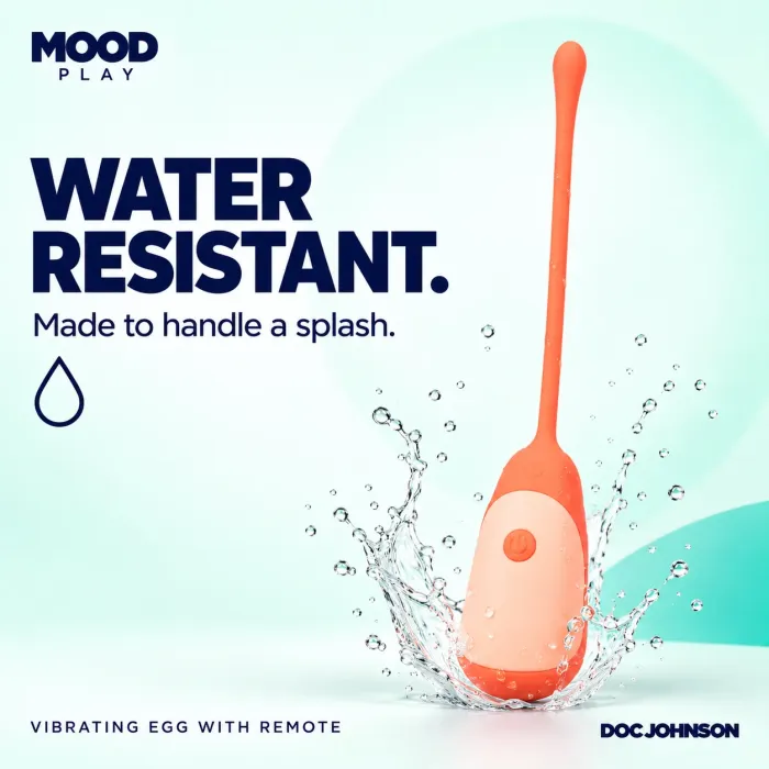 Mood Play vibrerend ei oranje met afstandsbediening