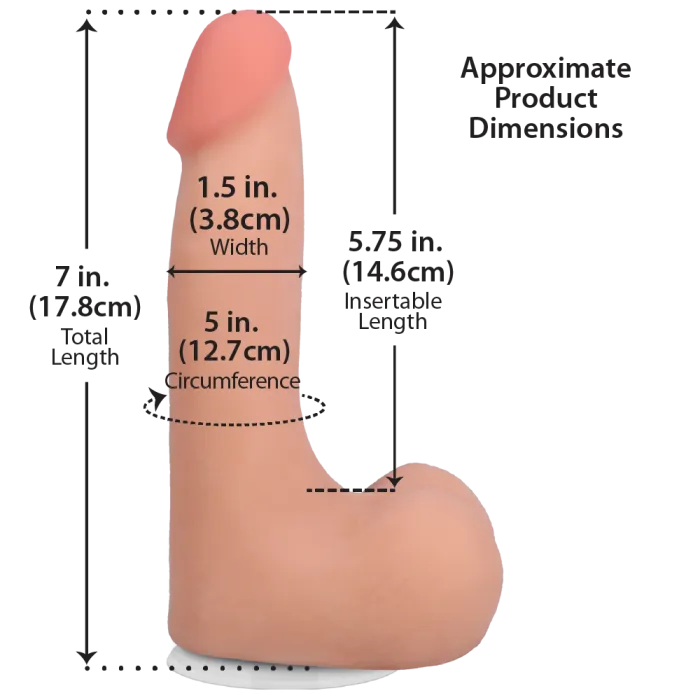 The Classics Realistic Cock 7 Inch dildo vanilla ULTRASKYN