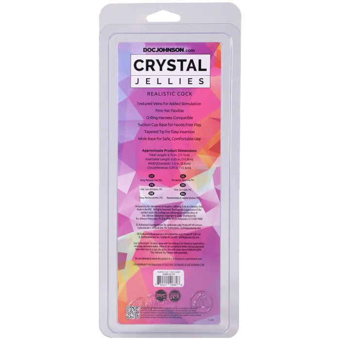 The Classics Crystal Jellies Realistic Cock dildo 7 inch transparant zuignap