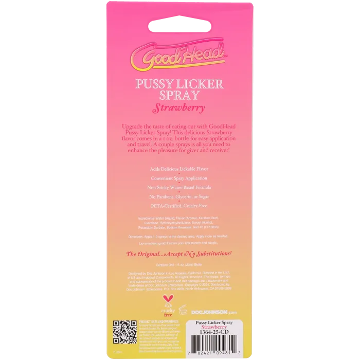 GoodHead Pussy Licker orale spray aardbei 29 ml