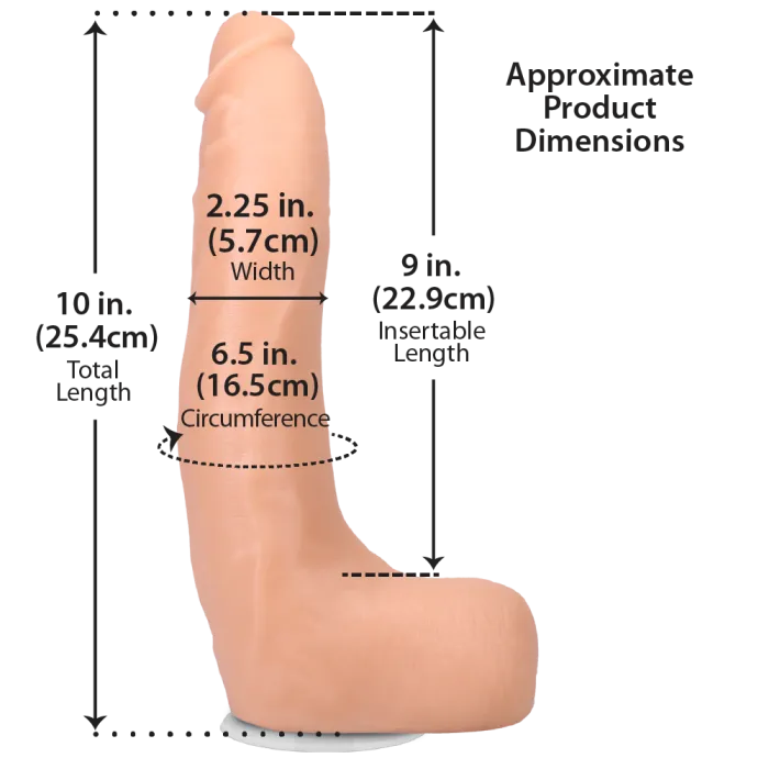 Signature Cocks Dan Damage dildo 10 inch ULTRASKYN zuignap