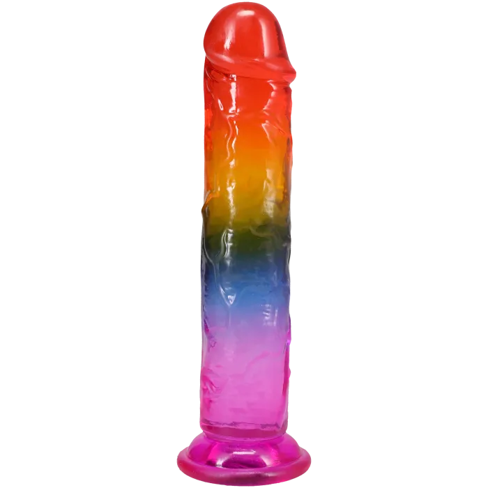 The Classics Crystal Jellies Dong dildo 7.5 inch rainbow