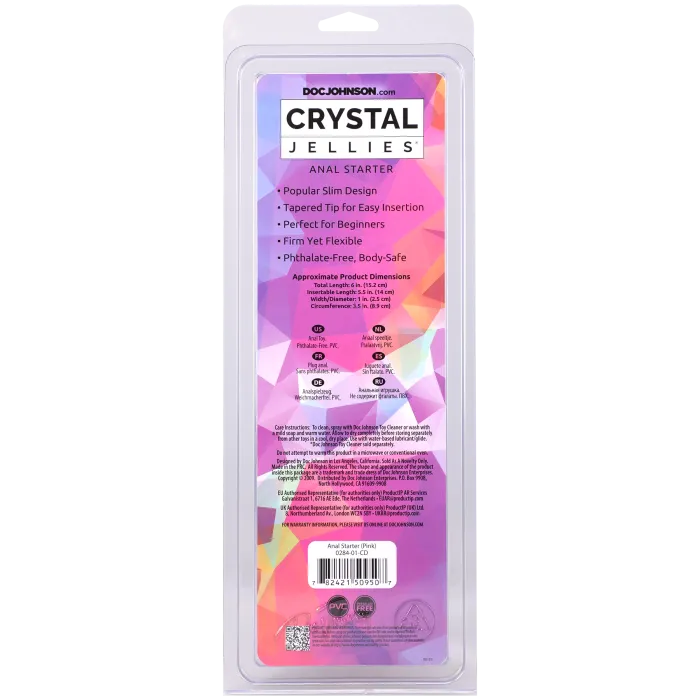 Crystal Jellies Anal Starter buttplug 14 cm roze