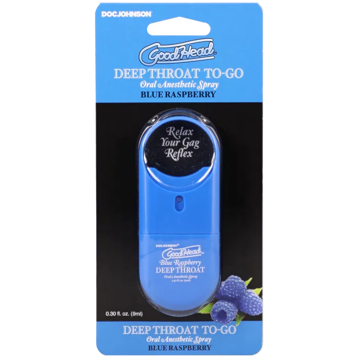 The Classics GoodHead Deep Throat spray blue raspberry 9 ml