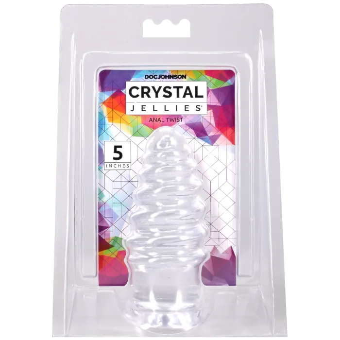 The Classics Crystal Jellies Anal Twist anale dildo Clear geribbeld