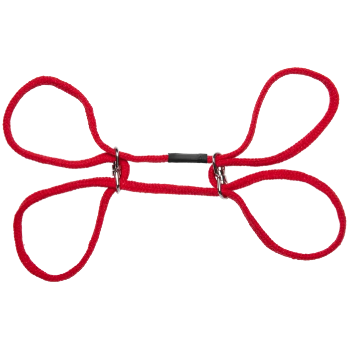 The Classics Japanese Style Bondage enkel- en polsboeien rood katoen
