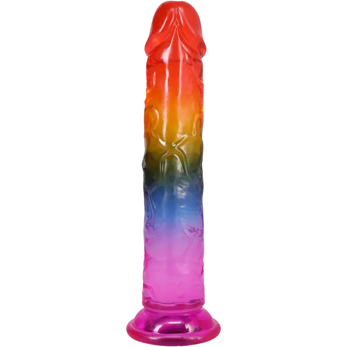 The Classics Crystal Jellies Dong dildo 7.5 inch rainbow