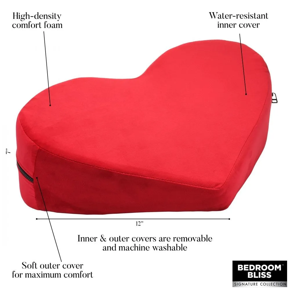 Bedroom Bliss Heart Pillow standjeskussen rood hartvormig