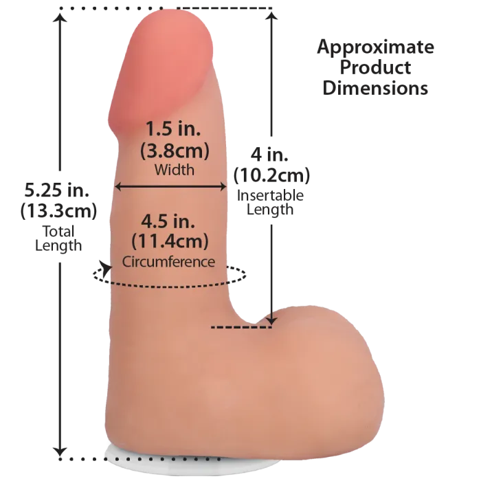 The Classics Realistic Cock dildo 5 inch Vanilla ULTRASKYN