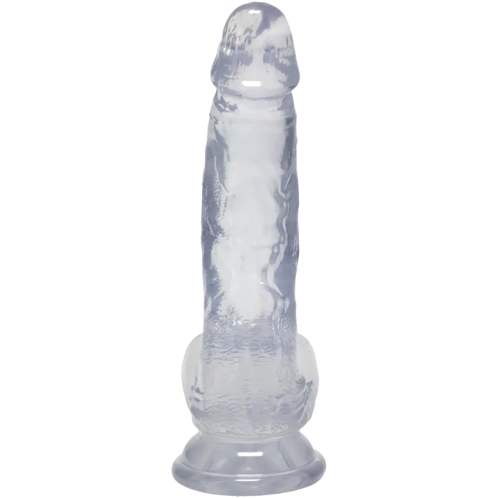 The Classics Crystal Jellies 7 Inch dildo clear gebogen