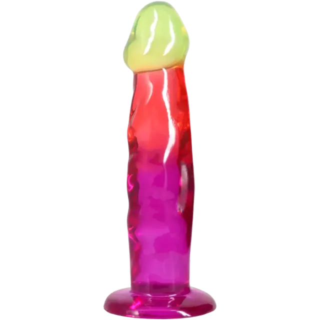 The Classics Crystal Jellies 7.5 Inch Dong dildo rainbow zacht