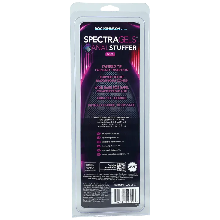 The Classics Spectragels anale plug paars geribbeld