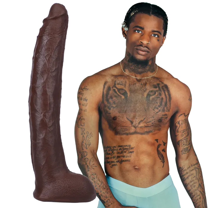 Signature Cocks Damion Dayski 12 Inch dildo bruin met zuignap
