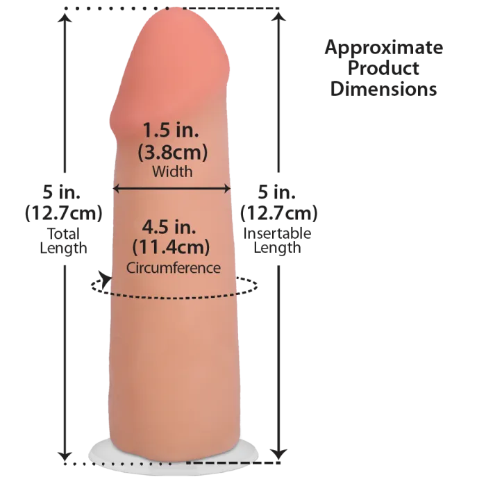Doc Johnson The Realistic Cock dildo 5 inch ULTRASKYN vanilla zuignap