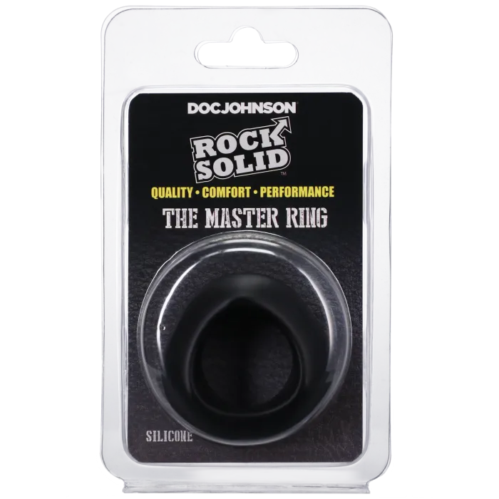 The Classics Rock Solid Master cockring zwart siliconen