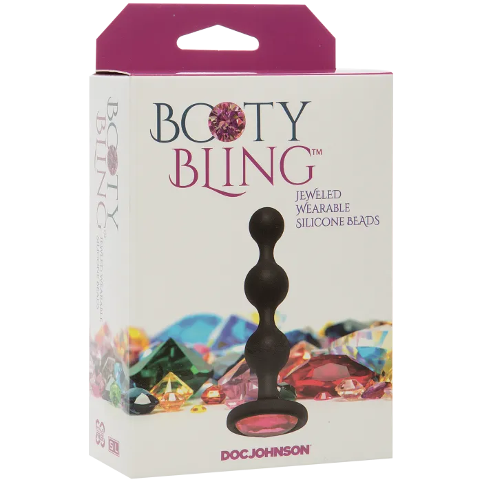 Booty Bling Jeweled Beads anale kralen siliconen roze