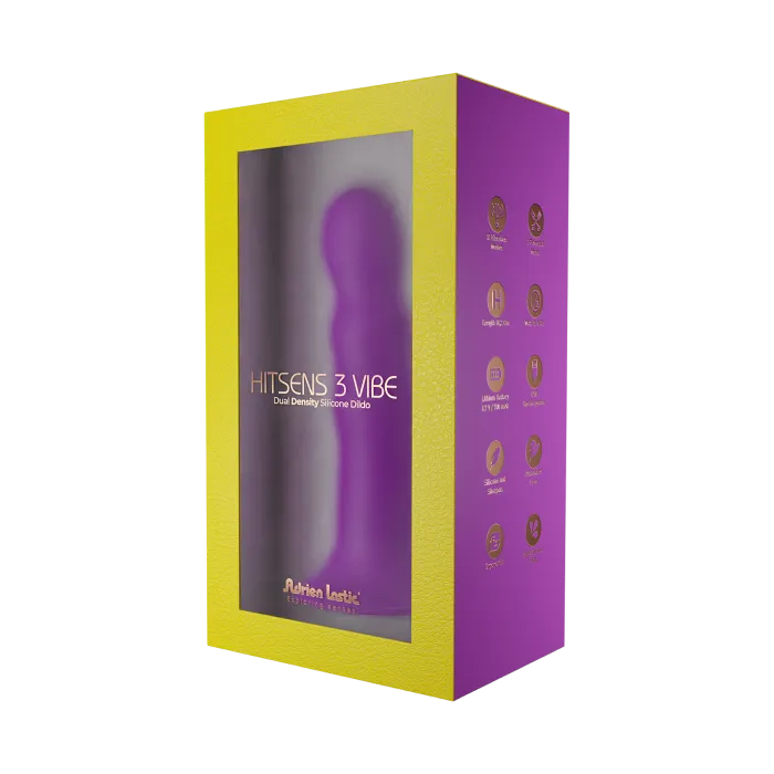 Adrien Lastic Hitsens 3 Vibe dildo paars 7 inch silicone