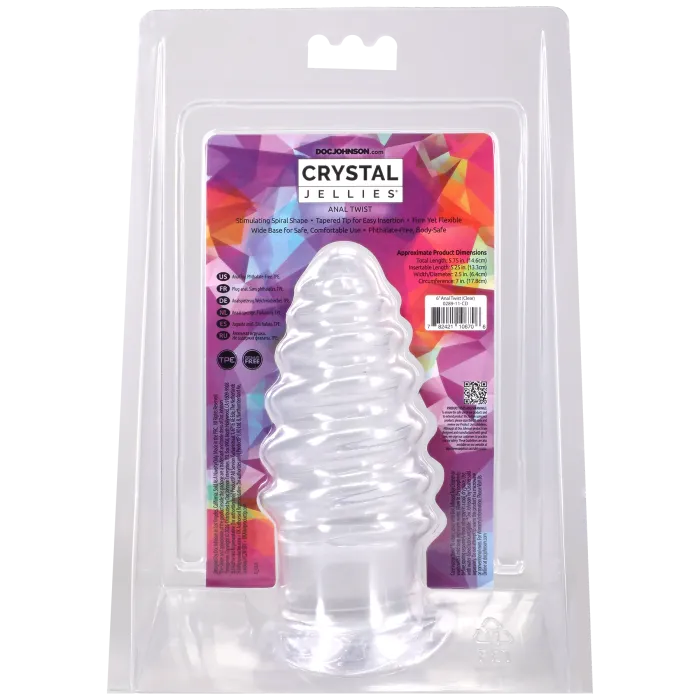 The Classics Crystal Jellies Anal Twist buttplug 15 cm geribd
