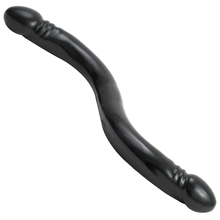 The Classics Double Header Dong 18 inch dubbele dildo zwart soepel