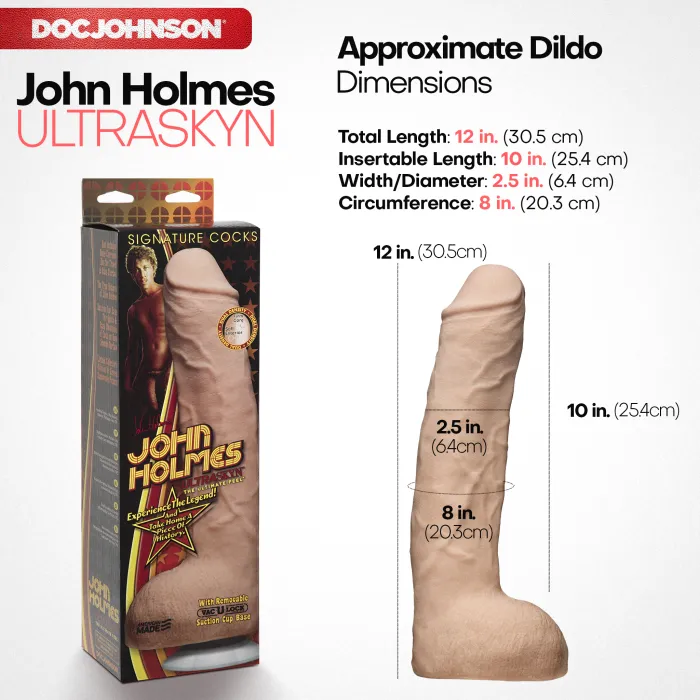 The Classics Signature Cocks Dildo John Holmes 24 cm ULTRASKYN zuignap