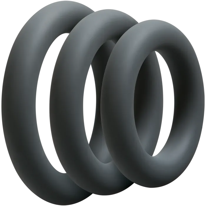 The Classics OptiMALE cockringen set 3 stuks zwart dik
